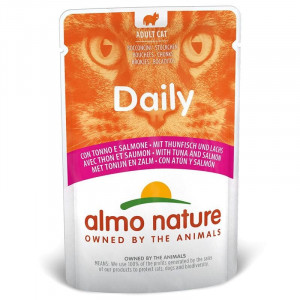 5+1! ALMO NATURE CAT DAILY TUNA & SALMON konservi kaķiem Tuncis, lasis 70g